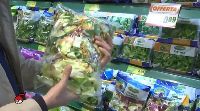 insalate in busta