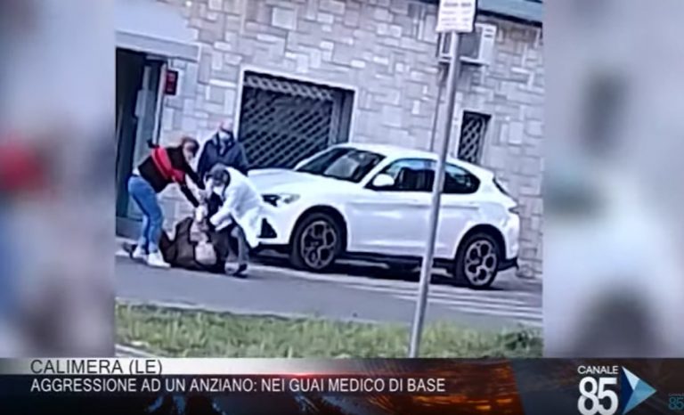medico aggredisce anziano