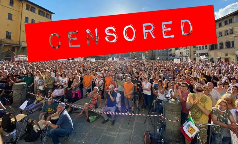 manifestazione a firenze 3v piazza