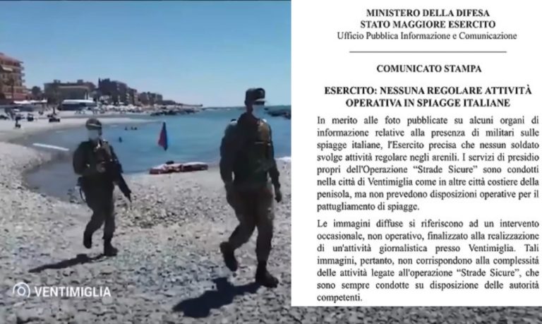 esercito in spiaggia