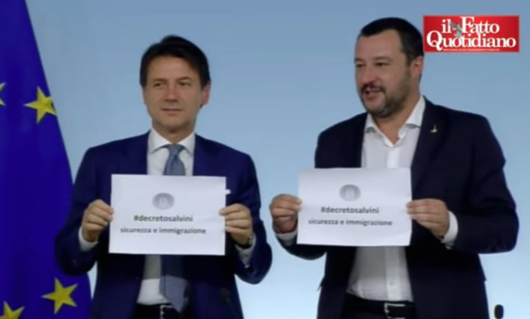 conte salvini decreti sicurezza