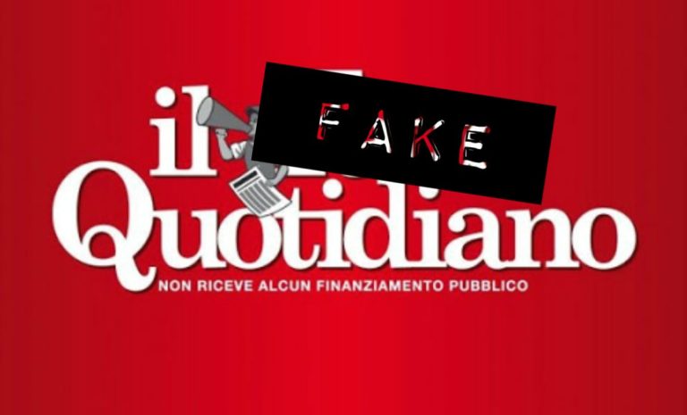 il fatto quotidiano fake