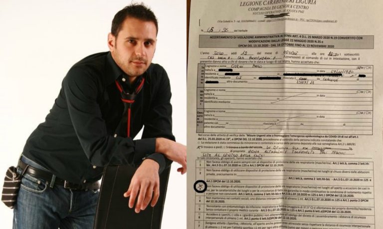 multa di 400 euro mascherina