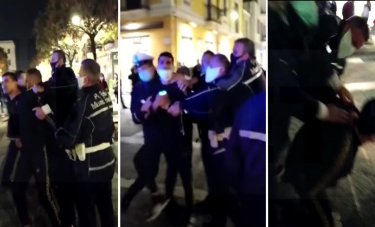 senza mascherina vigili urbani pescara